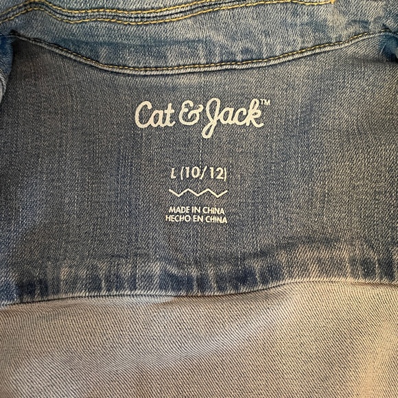 Cat & Jack Girls Jean Jacket size L 10/12 - Picture 2 of 6